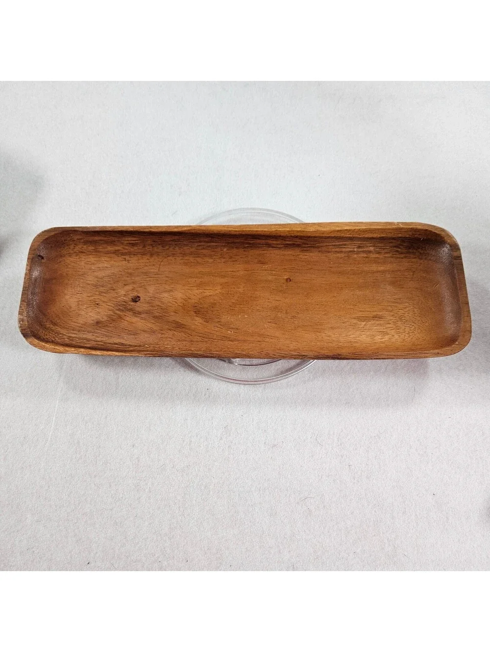 Vintage Wood Serving Tray Set 3 Bowls Philippines Mahogany Condiment Snack